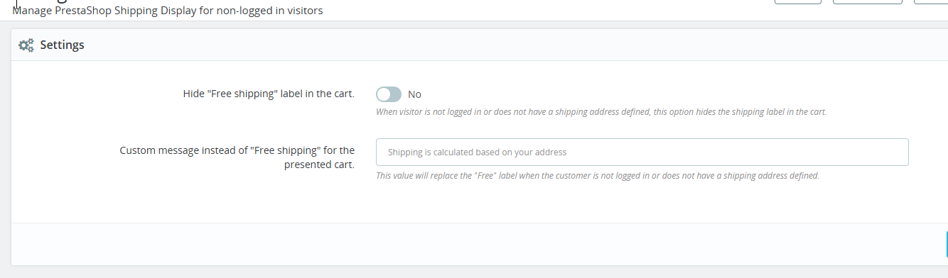 Manage Free Shipping Display for non-logged